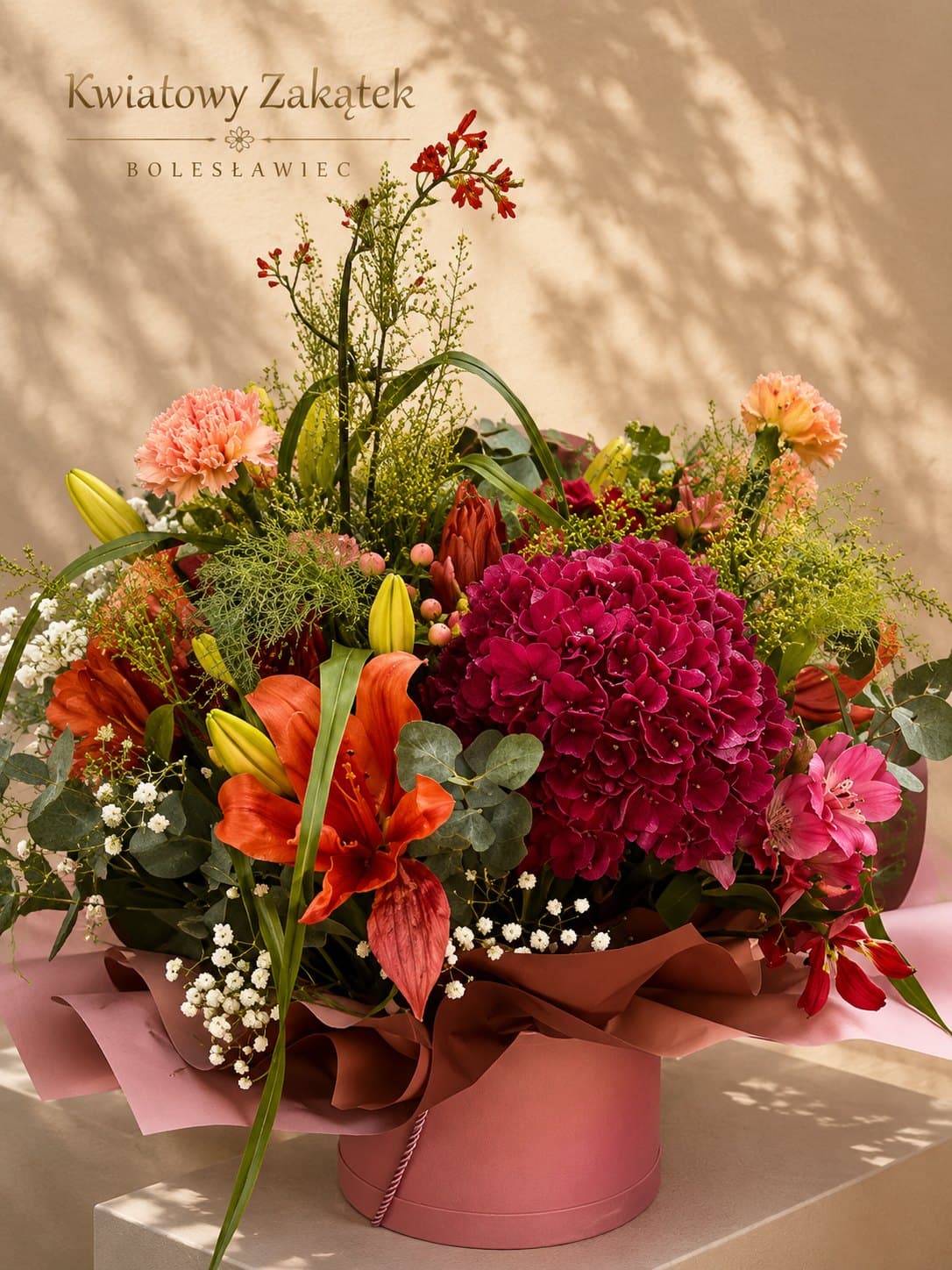 Flowerbox z liliami